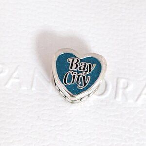 Pandora Bay City Charm Love Michigan Heart Charm Bead S925 Silver with box